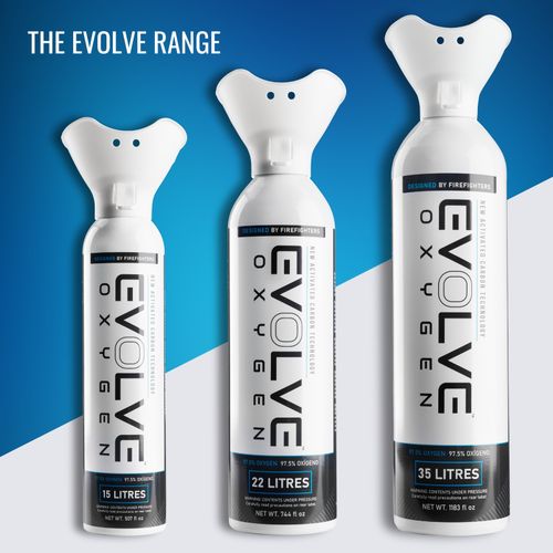Evolve Oxygen Cans - 44 Litres - 2 Pack - Inhaler Cup - Breathing oxygen can — image 4