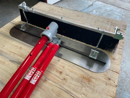 Concrete Bull Float Steel 1200x200mm Kit Concrete Tool Trowel Handles with Brush