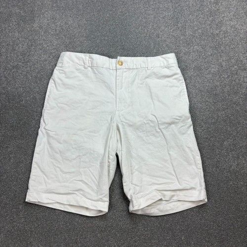 Ralph Lauren Shorts Womens Waist 28 White Pony Classic Canvas Retro Ladies*