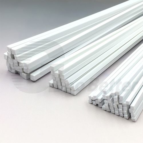 250mm White Solid ABS Plastic Square Rod Bar Strip Modelling Craft Material DIY — image 7
