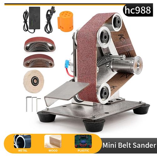 Mini Electric Grinder Belt Sander Polishing Grinding Knife DIY Sharpener Machine — image 1
