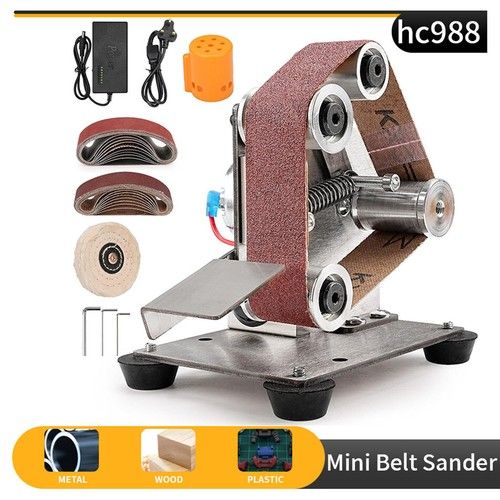 Mini Electric Grinder Belt Sander Polishing Grinding Knife DIY Sharpener Machine