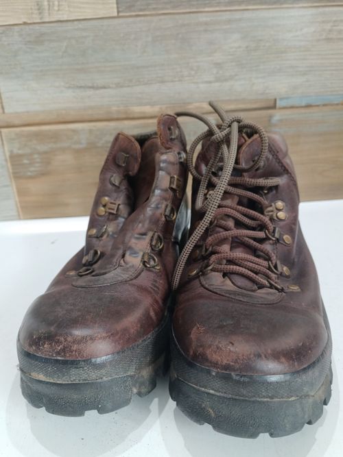 VINTAGE CHRIS BRASHER HILLMASTER CLASSIC Air  BROWN LEATHER WALKING BOOTS UK 8 — image 8