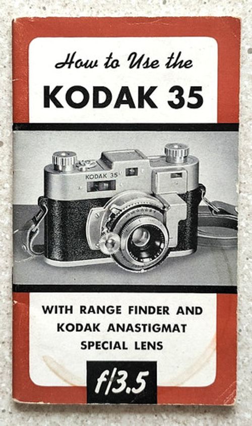 Kodak 35 with Range Finder and Anastigmat Lens. A 44 page handbook from 1941