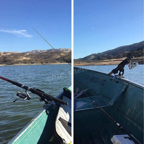 Fishing Rod Holder Clamp 2PCS 360° Adjustable Rotation Canoe Kayak Boat Mount — image 4