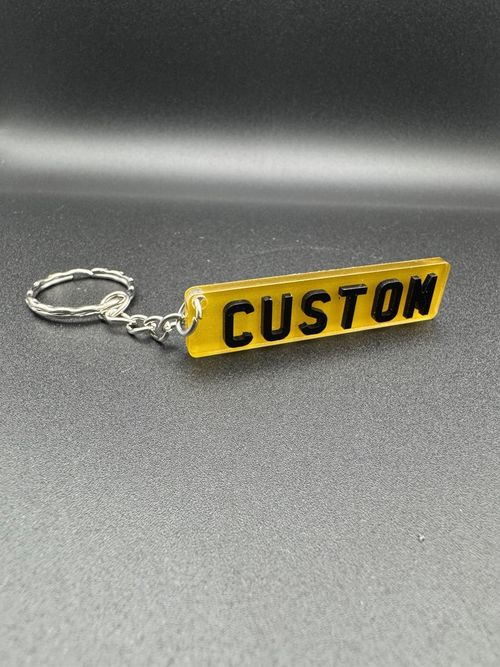 Personalised Gift Custom Name 4D Car Number Plate Keyring Custom Name Keychain — image 4