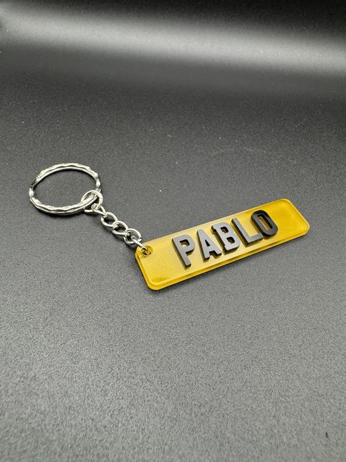 Personalised Gift Custom Name 4D Car Number Plate Keyring Custom Name Keychain — image 7