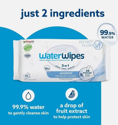 WaterWipes Plastic-Free Original Baby Wipes 1080 Count 18 packs 99.9% Water — image 5