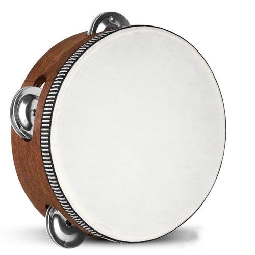 Wooden Tambourine Drum 4/6/7/8/9/10in Round Percussion Drum Party Instrument UK