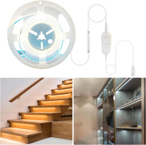 Clearhill 5V USB Motion Sensor Dimmable Flexible LED Strip Lights,16.4FT Warm — image 8