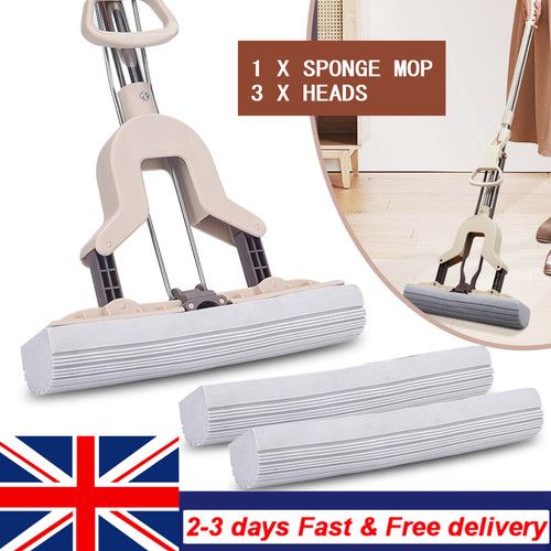Sponge Mop Heavy Duty Super Absorbent Cleaning Floor Superdry Telescopic Handle