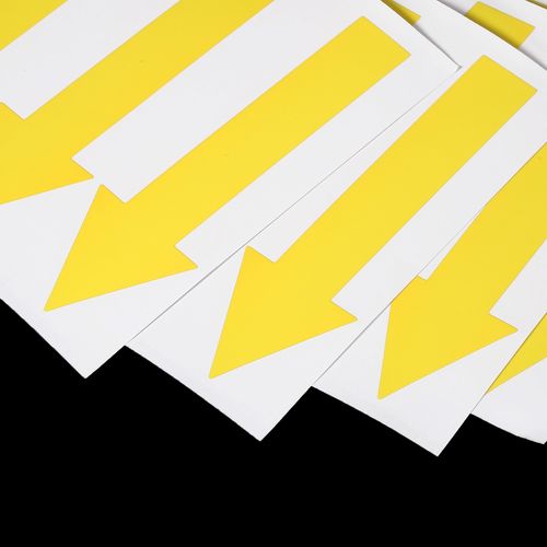 5x1.2" Arrow Sticker Directional Sign PVC Adhesive Floor Decal, Yellow 30Pcs — image 4