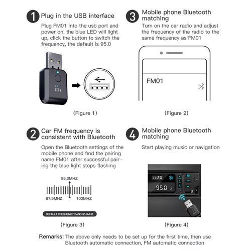 Bluetooth 5.0 Wireless Car FM Transmitter AUX Stereo Audio Receiver Adapter UScy — image 7