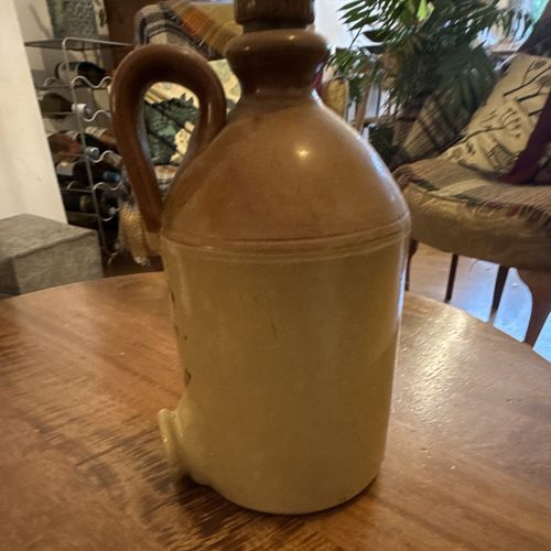 Perry Bros Somerset Cider 2pt Ceramic Jug Glazed Decorative Text Pattern Handle — image 3