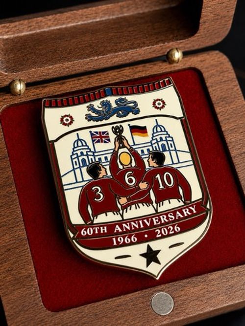 England 1966 World Cup, 60th Anniversary Badge 2026, Limited Release - One of 66