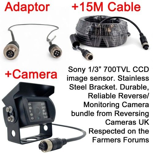 Fendt Vario Terminal Tractor 5 Pin Adaptor + 15M Cable + Reverse Camera Bundle