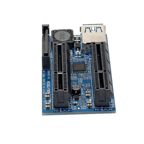 PCIE PCI-Express X1 to Dual 4X Adapter Extension cable Riser Cable PCIe x4 x8X16 — image 12