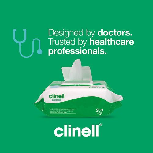 2 x CLINELL WIPES ANTIBACTERIAL WET WIPES KILLS 99.9% GERMS 200 WIPES PER PACK — image 2