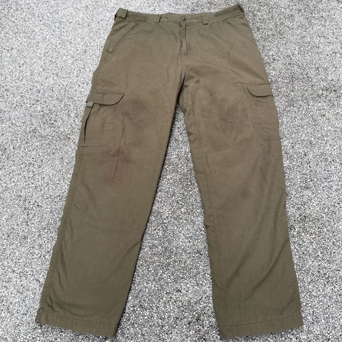 Men’s XL Trakker Fleece Lined Trousers Bottoms Carp Fishing Khaki Green Bottoms — image 1