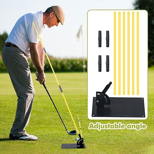 Golf Alignment Stick Holder Swing Practice Plate Plane Trainer Training Aid UK