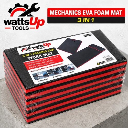 3 IN 1 Folding EVA Mechanics Work Mat Garage Workshop Kneeling Lying Sitting