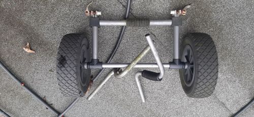 Perception Scooter Kayak Sit-On Top with Paddle and Seat. Orange And Red — image 3