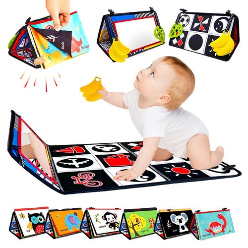 8in1 Multiple Paintings Baby Mirror Toy Soft Teethers Sensory Portable Washable — image 3
