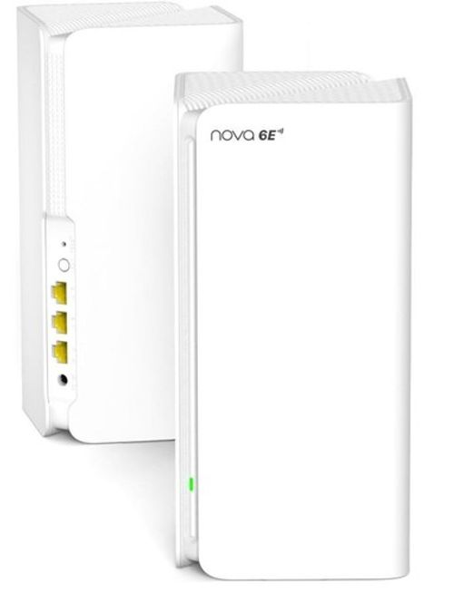 Tenda Nova Mesh MX21 (2 pack)  Wi-Fi 6E AXE5700 Whole Home Tri-Band Mesh Wi-Fi