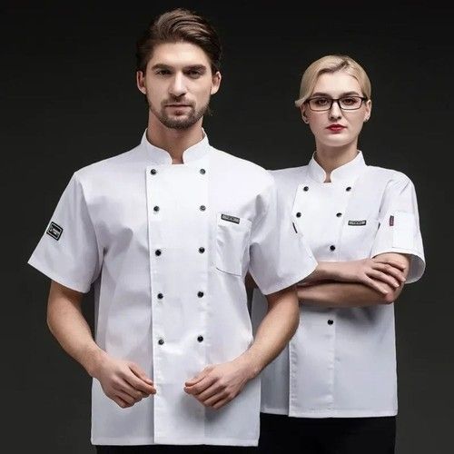 1x Kitchen Chef Jacket Coat Restaurant Catering Cooker Uniform Short/Long Sleeve
