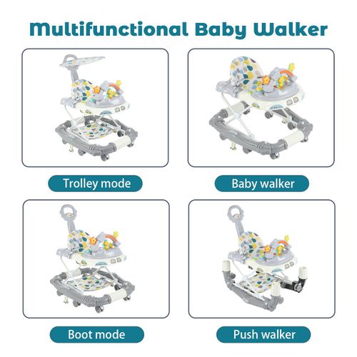 Baby Walker/Rocker Bouncer First Steps Push Along Activity Music Ride On Car NEW — image 8