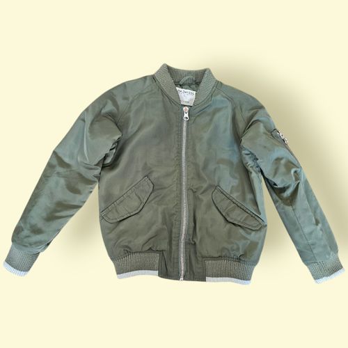 H&J KIDS Green Bomber Jacket Polyester Full Zip Pockets Long Sleeve 2-3Y — image 2