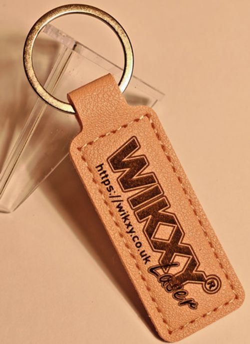 Personalised Leather Keyring – Custom Engraved Key Fob Gift for Him Her UK Made