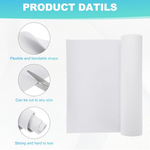 High Density EVA Foam Sheets 4mm Thick, 39x13" for Cosplay DIY, 1 Roll, White — image 3