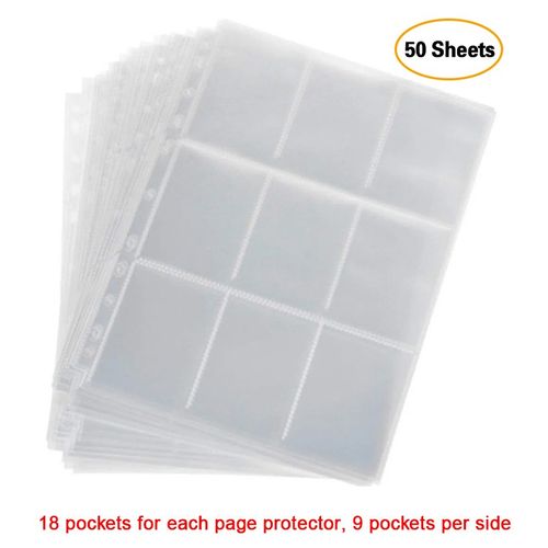 50 Sheets Premium Double Sided 9-Pocket Pages Trading Card Albums Sleeves Binder — image 5