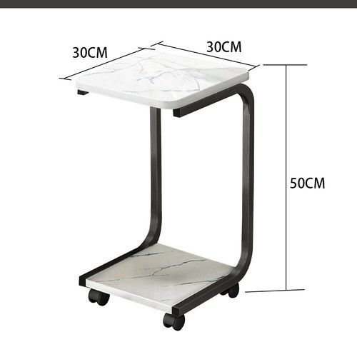 Small Side Table With Storage Bedside Nightstand Tea Sofa End Table W/ Wheels UK