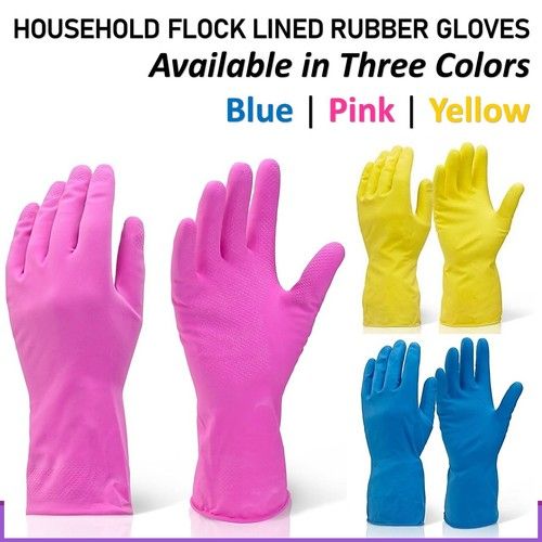 Multipurpose Household Rubber Gloves Kitchen Cleaning Dishwash Long Cuff Glove