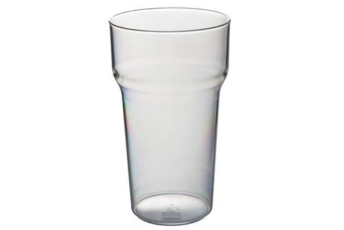 Clear Pint Tumblers Tulip Style Set of 4 Reusable Shatterproof Plastic Barware