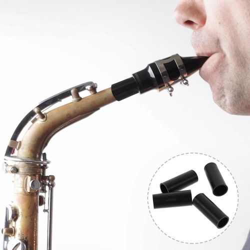 4Pcs Black Silicone Saxophone Neck Rings Alto Sax Accessories — image 9