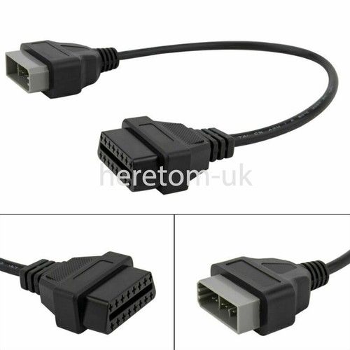 14 Pin to 16 Pin Female OBD2 OBDII Diagnostic Connector Adapter Cable for Nissan