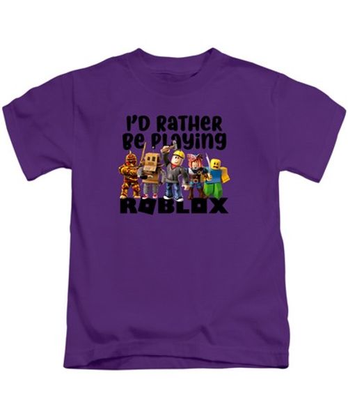I'd Rather Be Playing Rob Lox Kids T-Shirt Tee Top Gaming Gamer Children's