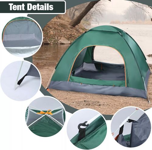 4 Person Easy Pop Up Tent Waterproof Automatic Setup 2 Doors-Instant Family Tent — image 6