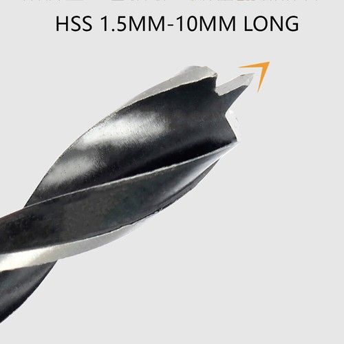 HSS 1.5mm-10mm Long Wood Drill Bits Set Brad Point Hex Shank Auger And Flat Bits