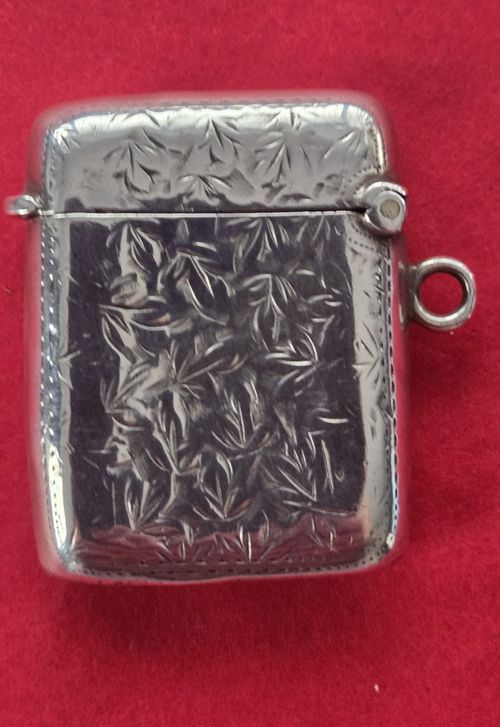 Solid Silver Vesta Case E. J. Trevitt & Sons Chester 1900 40mm — image 4