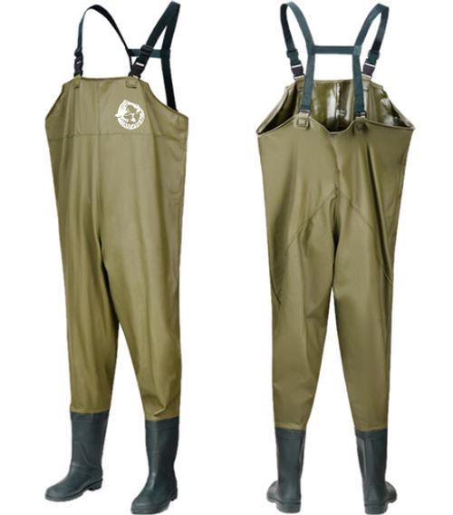 Chest Waders with Adjustable Straps Sizes 7 - 12 Fly Coarse Fishing Khaki Waders