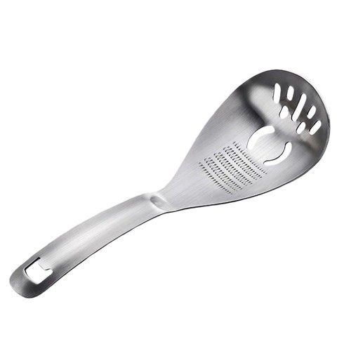 Egg Yolk Separator Spoon Ginger Garlic Grinding Masher Draining Slotted Spoon