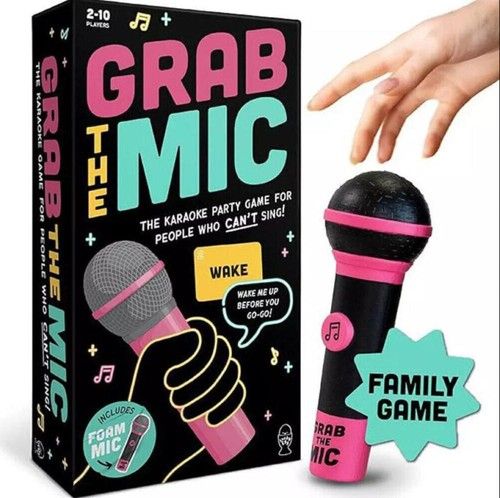 Grab The Mic Fun Music Card Game Family Karaoke Party Board Games  2-10 Players