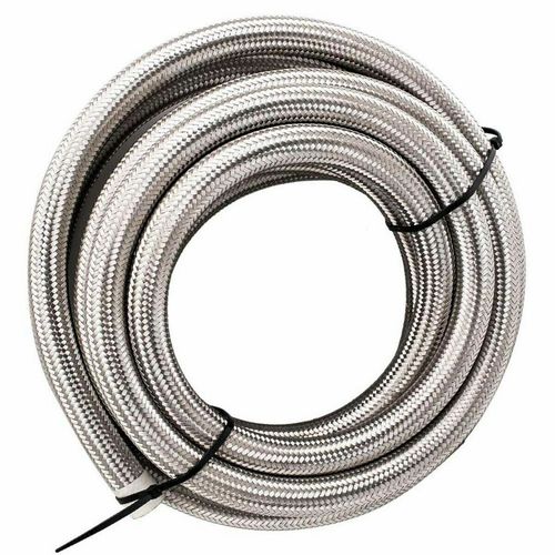AN6 6AN AN -6 5/16" Stainless Steel Braided Fuel Hose End Kit Oil Line SV — image 2