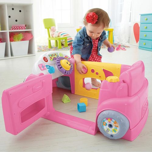 Fisher Price Laugh & Learn Smart Stages Crawl Around Car Baby Activity Toy Pink — image 2