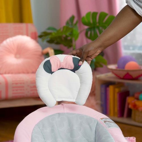 Bright Starts Disney Baby Minnie Mouse Rosy Skies Baby Bouncer Pink From 0-6M — image 5