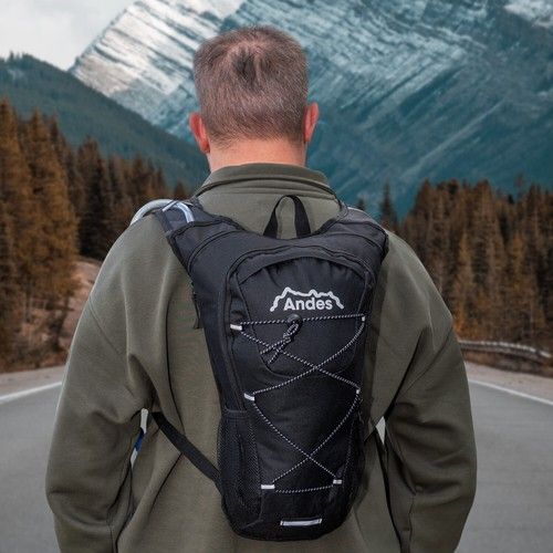 Andes 2 Litre Hydration Pack/Backpack Bag With Water Bladder For Running/Cycling